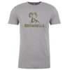 MENS TSHIRT DARK HEATHER GRAY W/ BROWNELLS LOGO LG